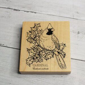 PSX Vintage Cardinal Wooden Rubber Stamp Scrapbook Card Making K-1324